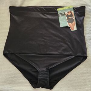 Underscore Hi-Waist Brief Size 4X Black Full Firm Control Defines Flattens Slims